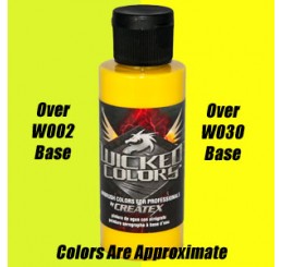 W052 Wicked Colors Airbrush Paint - Detail Yellow - 2oz