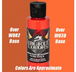 W054 Wicked Colors Airbrush Paint - Detail Orange - 2oz
