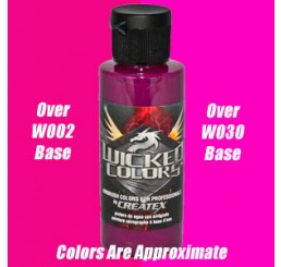 W064 Wicked Colors Airbrush Paint - Detail Magenta - 2oz